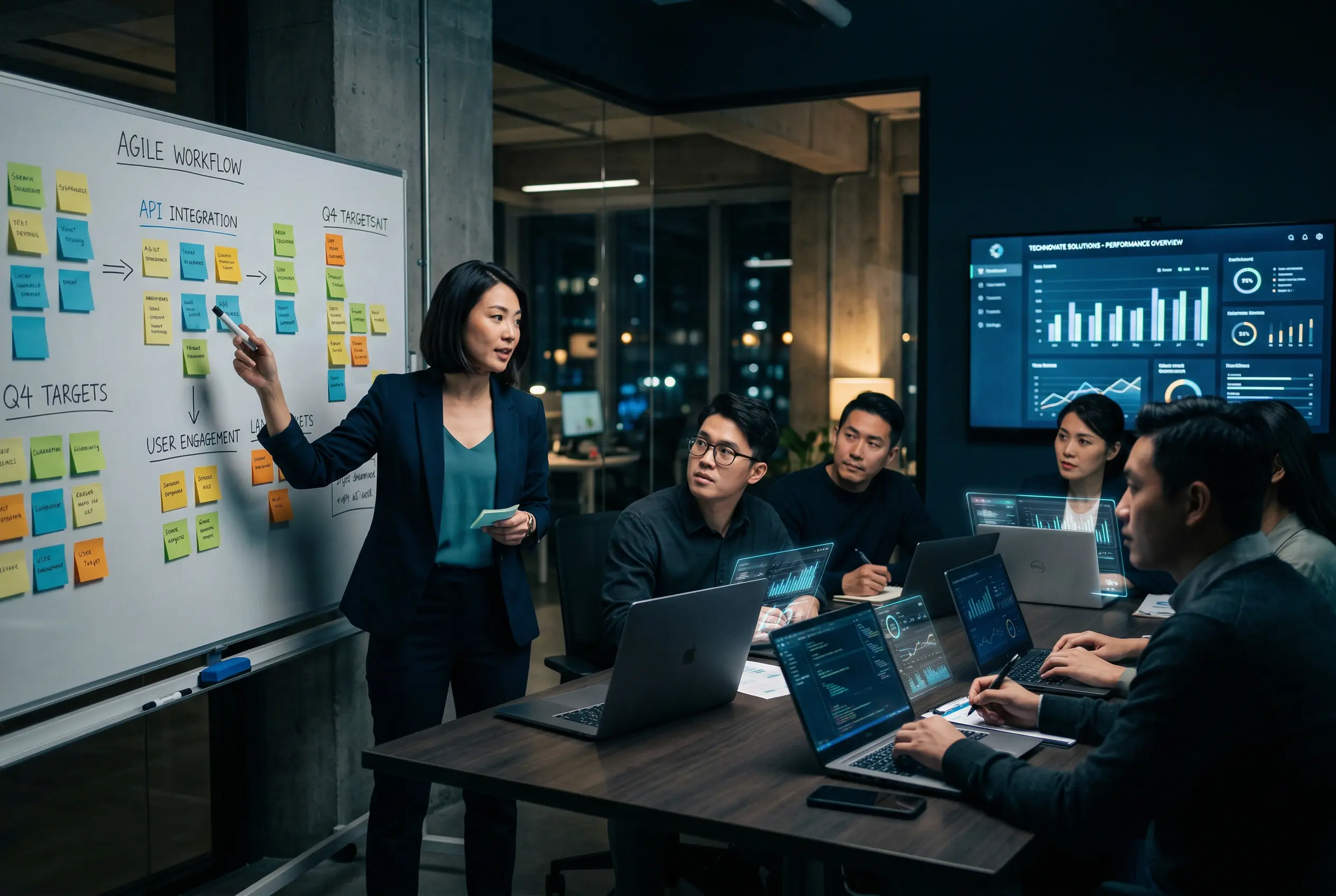 Team strategy meeting and planning